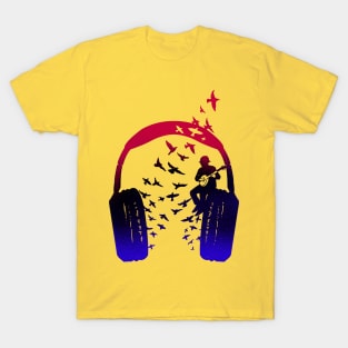 Headphone Music Banjo T-Shirt